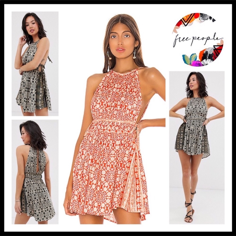 FREE PEOPLE BOHO FLOWY MINI TUNIC SUN DRESS A2C - Picture 16 of 16